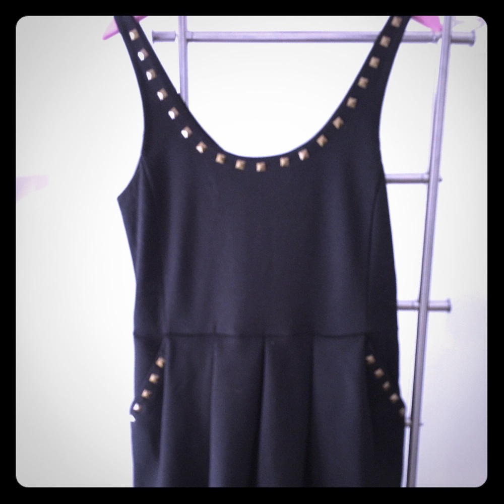Cute black dress with gold detailing